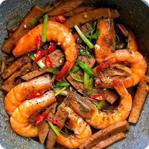 Tôm rim chả